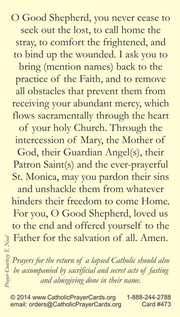 Novena Prayer for the Return of Lapsed Catholics
