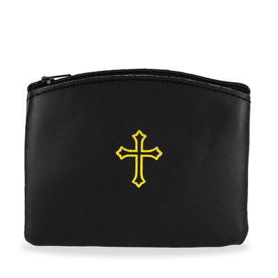 Leather Rosary Pouch - Black