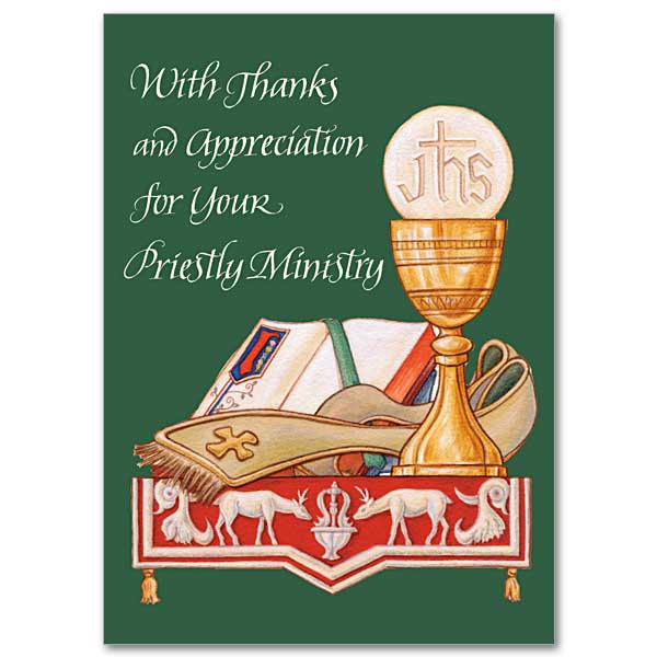 Priest Appreciation Card - With Thanks