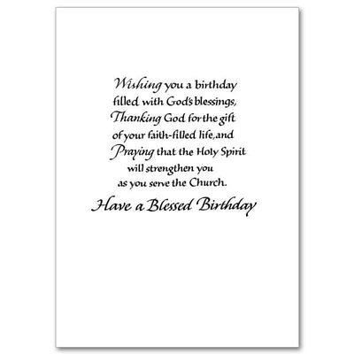 Priest Birthday Card - Blessings