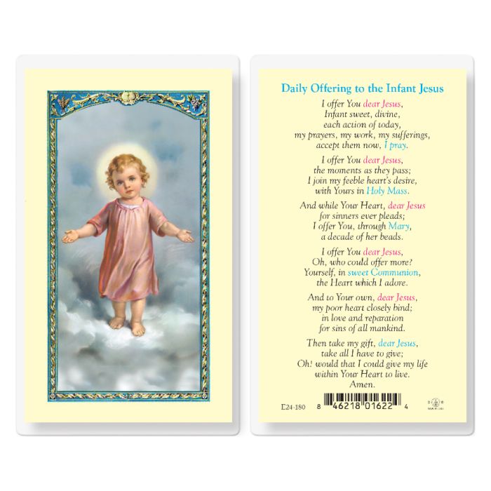 Daily Offering to the Infant Jesus (Laminated)