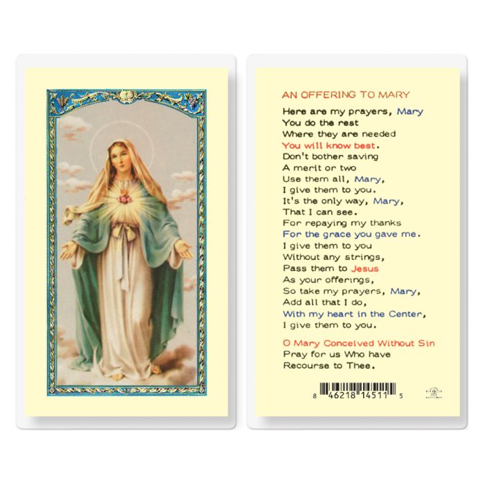 An Offering to Mary (Laminated)