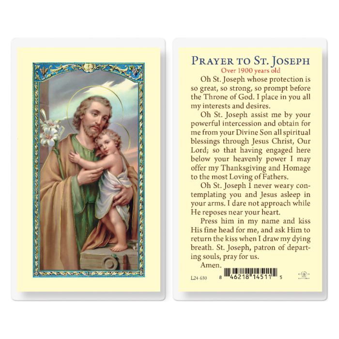Old Prayer to St. Joseph  (Laminated)