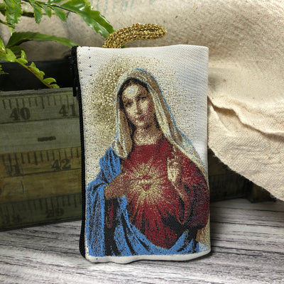 Rosary Pouch - Sacred Heart of Mary