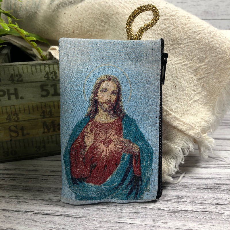 Rosary Pouch - Sacred Heart of Jesus