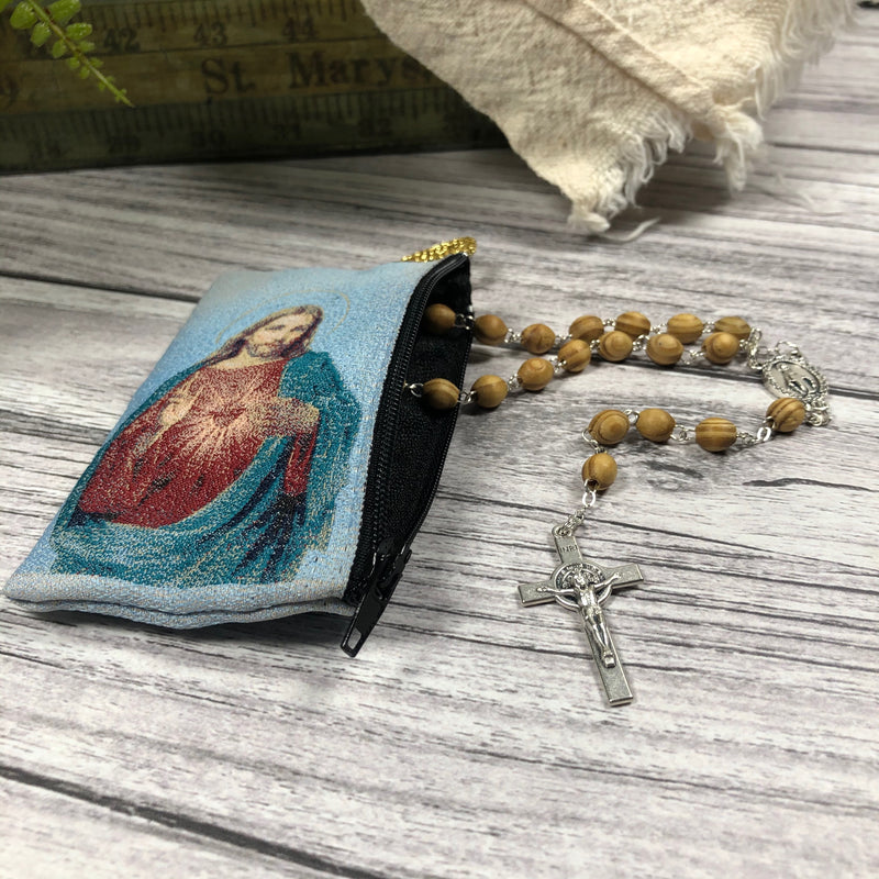 Rosary Pouch - Sacred Heart of Jesus