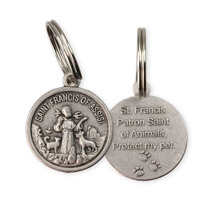 St. Francis Round Pet Tag