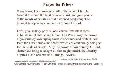 Prayer for Priest Prayer Card