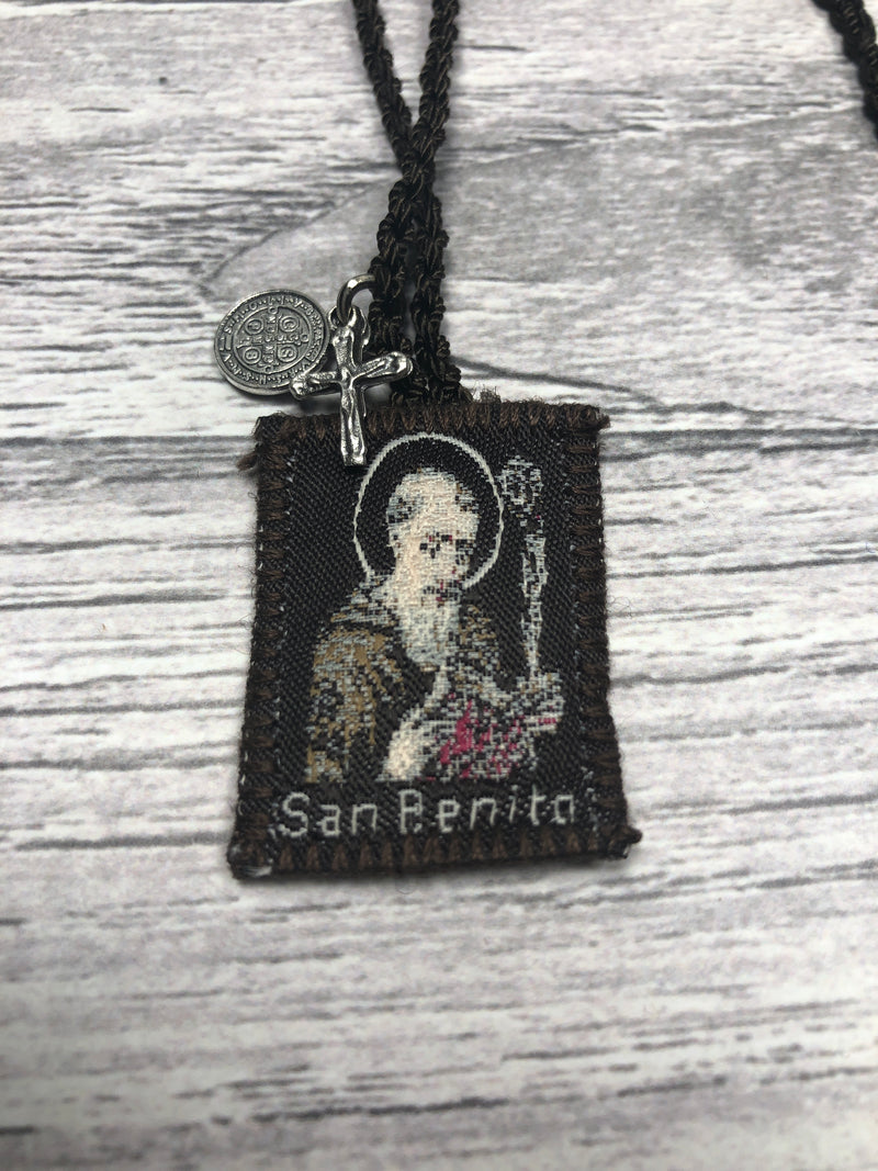 Scapular - St. Benedict (2) with Charms