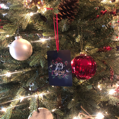 Joy to the world -Metal Christmas Ornament