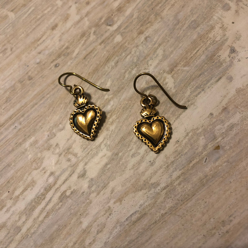 Sacred Heart Milagro Earrings