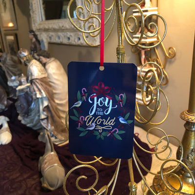 Joy to the world -Metal Christmas Ornament