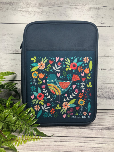 Floral and Bird Bible Cover