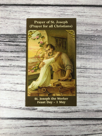St. Joseph Prayer for All Christians Prayer Card
