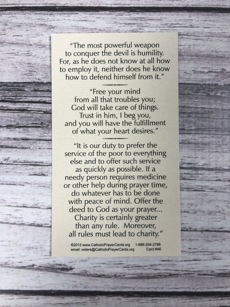 St. Vincent de Paul Prayer Card