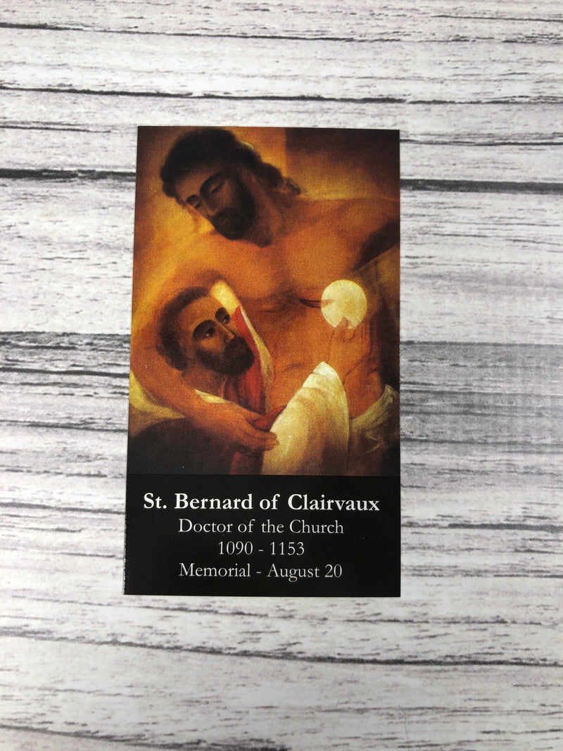St. Bernard of Clairvaux Prayer Card