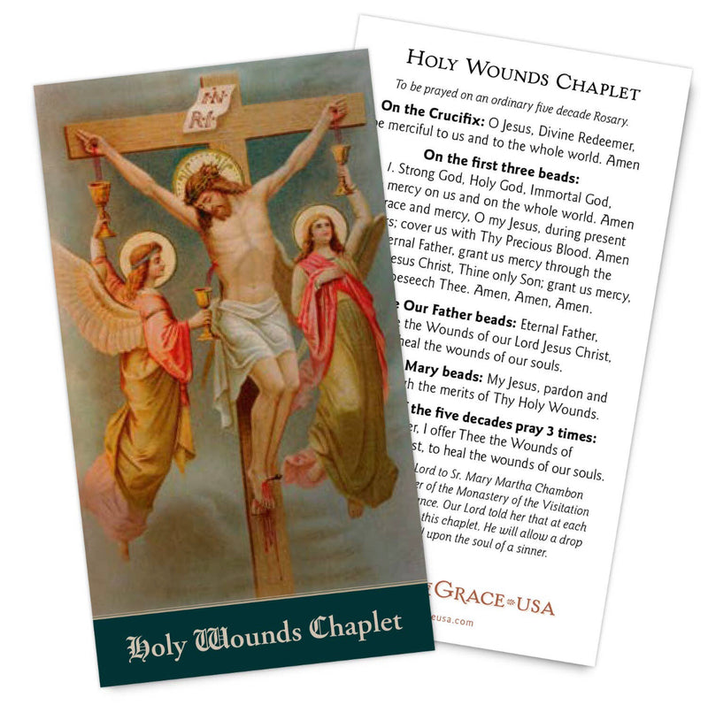 Holy Wounds Chaplet Card