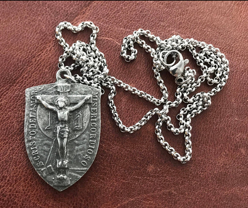 Crucifix Shield Necklace