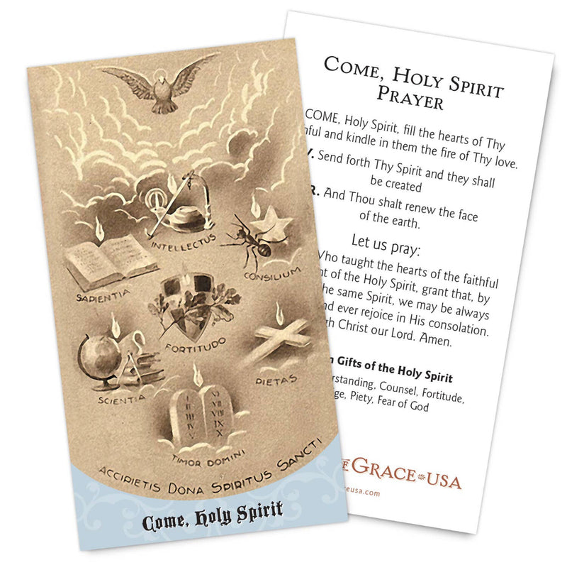 Come Holy Spirit Holy Card - Full of Grace USA