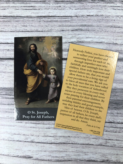 St. Joseph Prayer for All Fathers Prayer Card