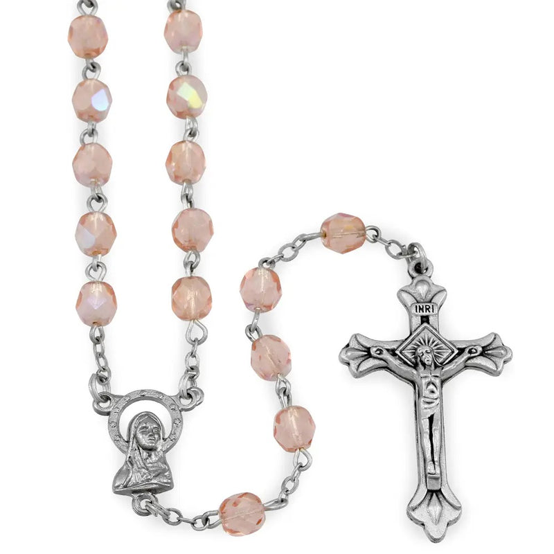 Pink Crystal Beads Rosary