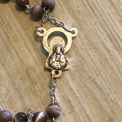 Purple 4mm Bead Rosary