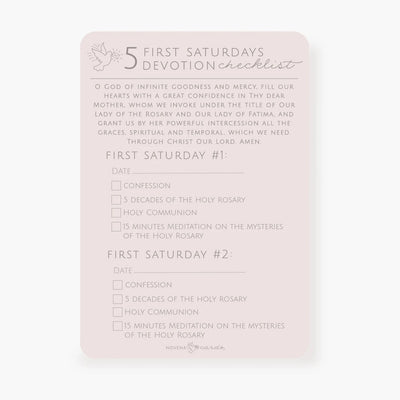 Five First Saturdays Checklist