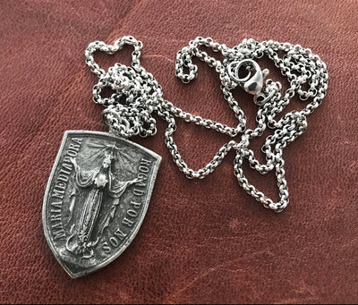 Crucifix Shield Necklace