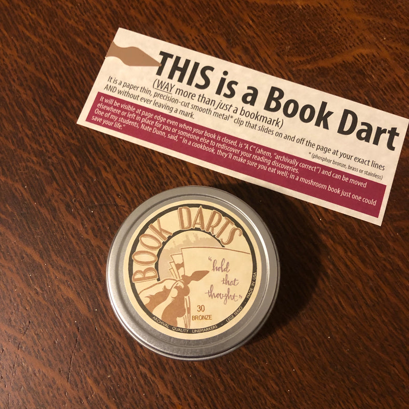 Book Darts- 50ct, 30ct Tin, 18ct Bookmark
