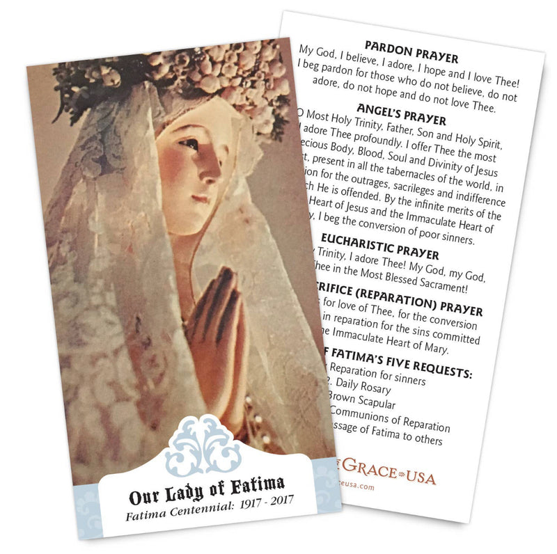 Our Lady of Fatima Centennial Prayer Card
